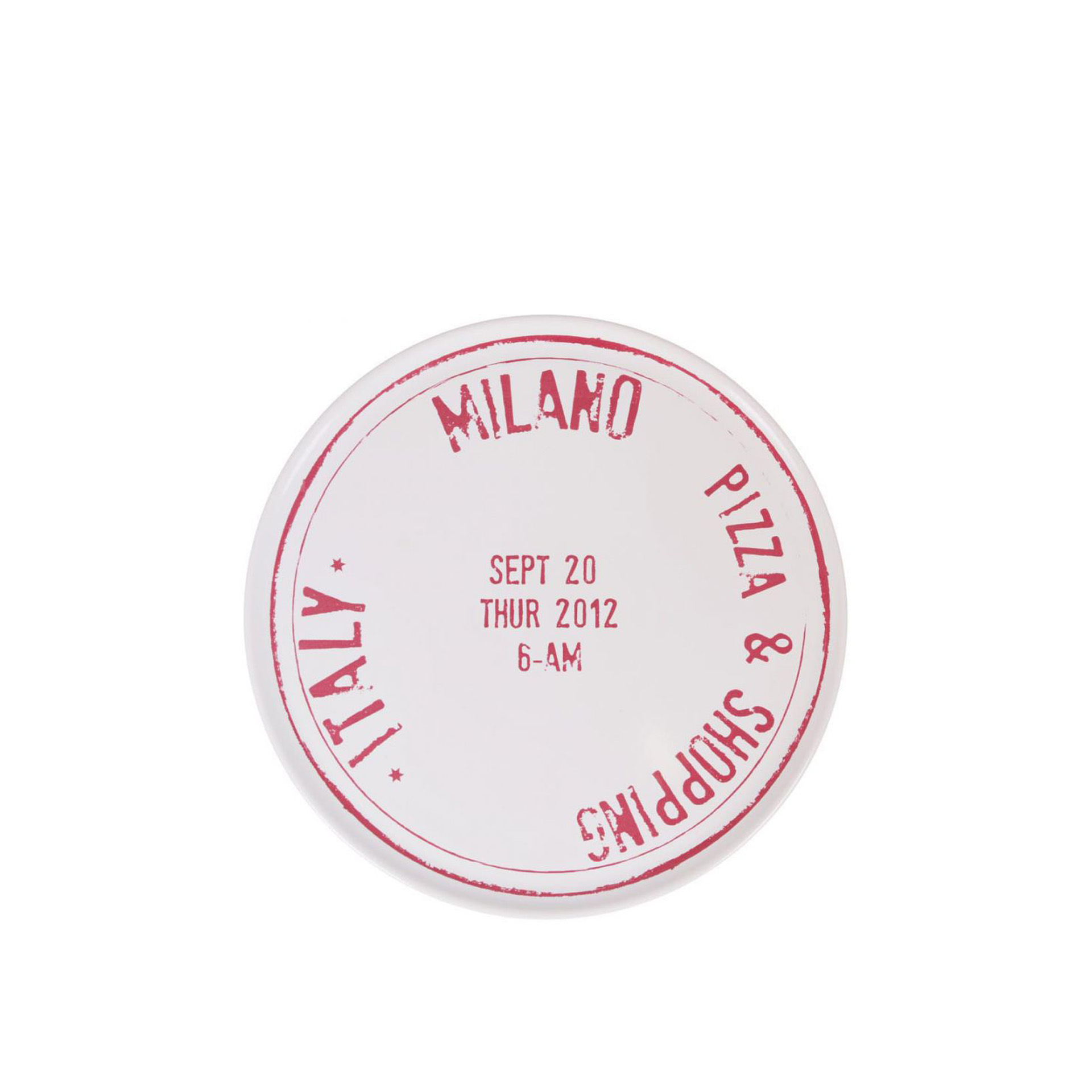 Prato Pizza Letras Vermelhas 32cm