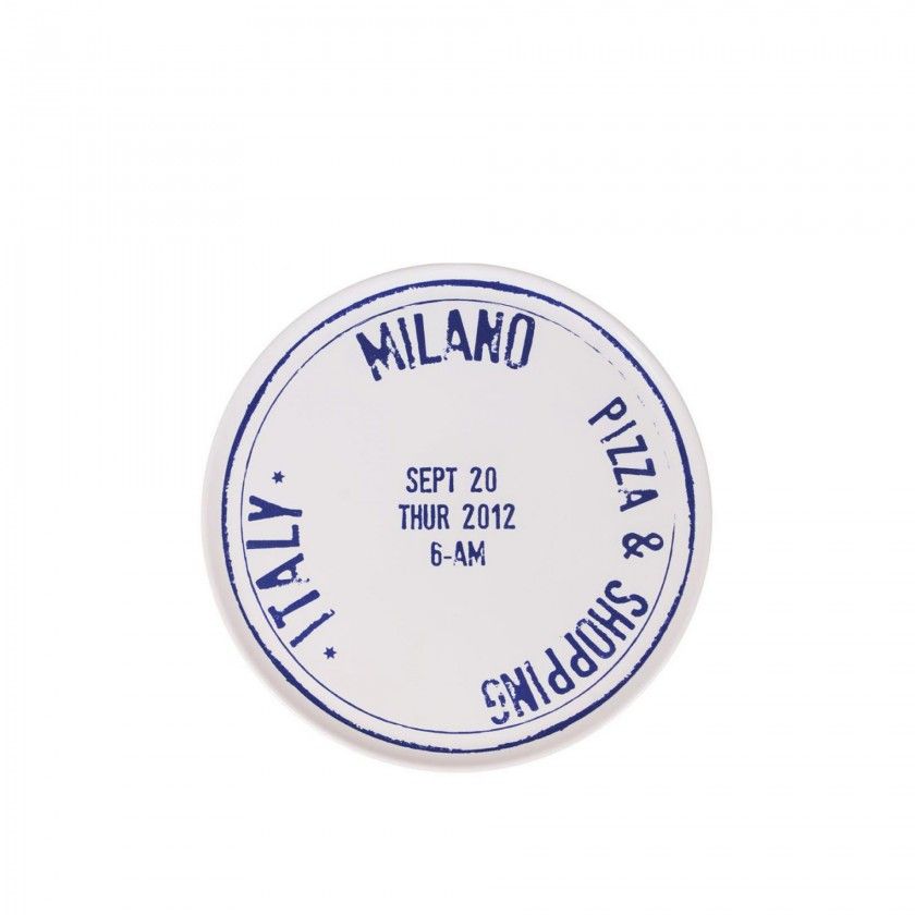 Prato Pizza Letras Azuis 32cm