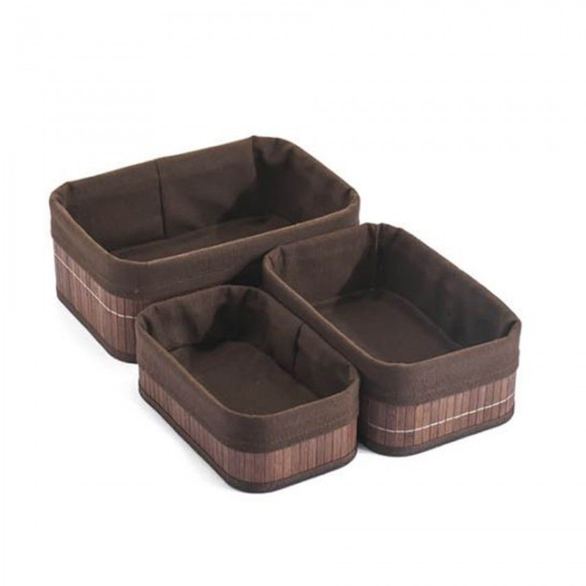 Cesto Organização Bambu 30/28/25CM Cesto Organização Bambu 30/28/25CM