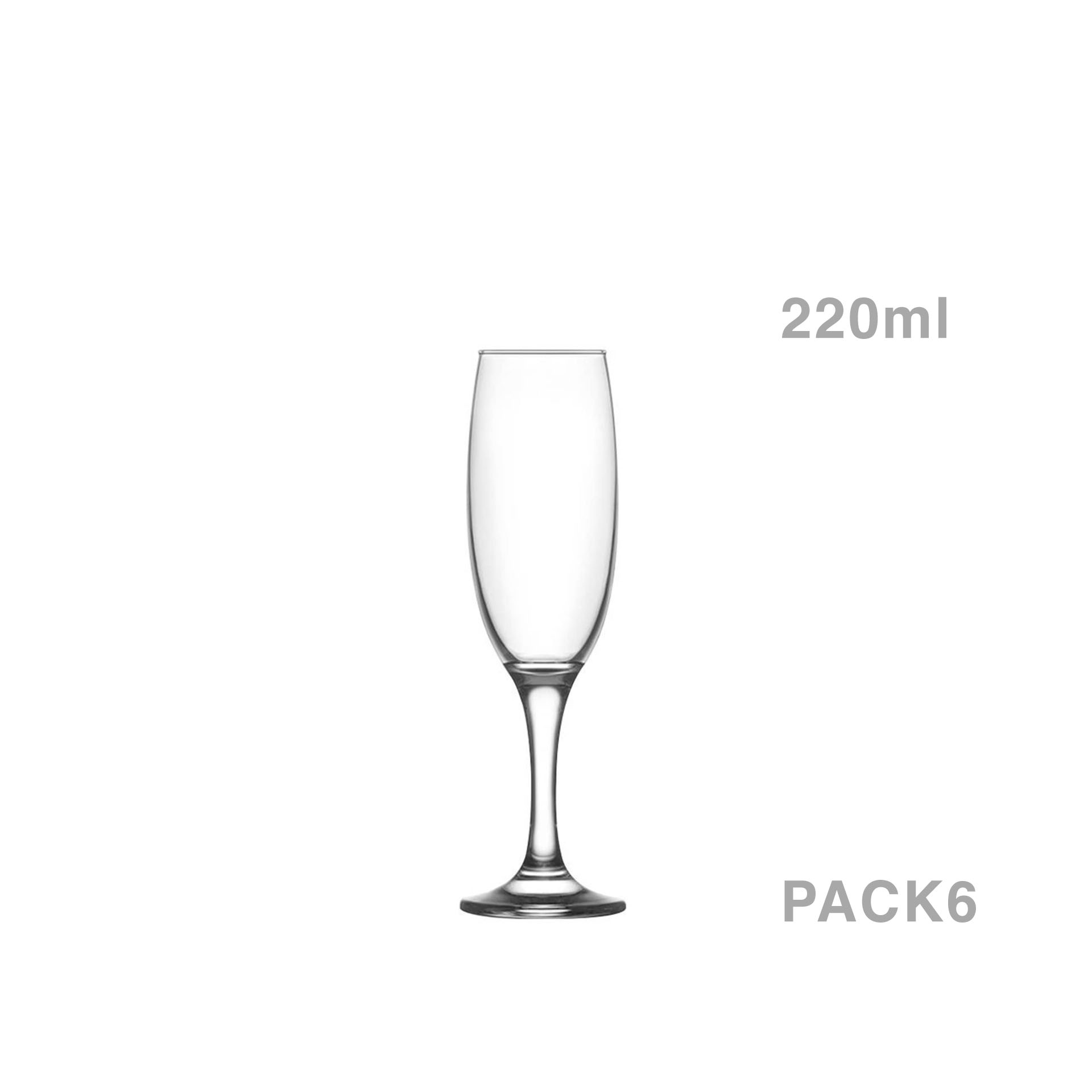 Copo Flute Empire 22cl Pack 6