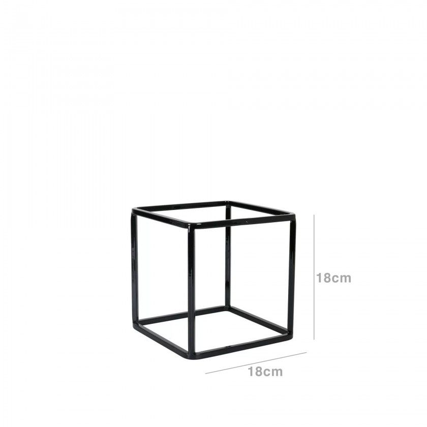 Suporte Metal Quadrado Preto 18X18cm