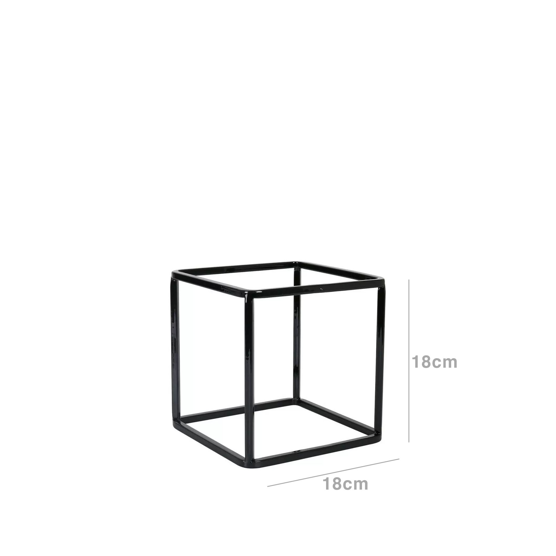 Suporte Metal Quadrado Preto 18X18cm