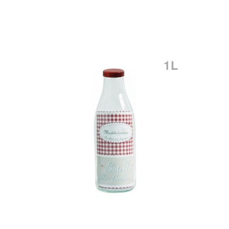 Garrafa Vidro Tampa Metal 1L - Image product