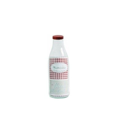 Garrafa Vidro Tampa Metal 1L