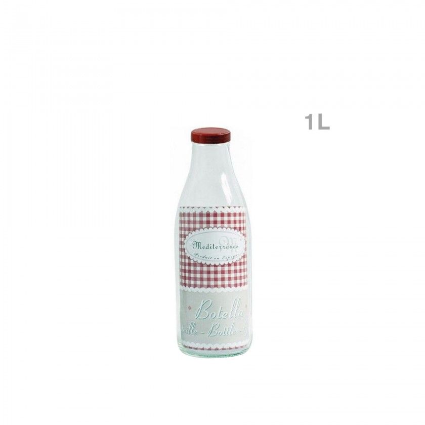 Garrafa Vidro Tampa Metal 1L Garrafa Vidro Tampa Metal 1L