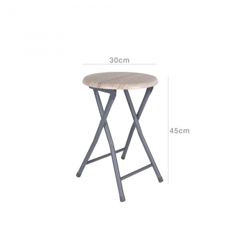 Banco Madeira / Metal Dobrável 30X45CM Banco Madeira / Metal Dobrável 30X45CM
