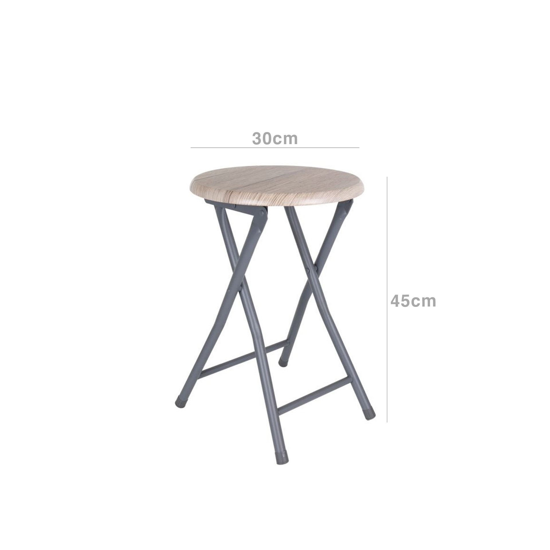 Banco Madeira / Metal Dobrável 30X45CM