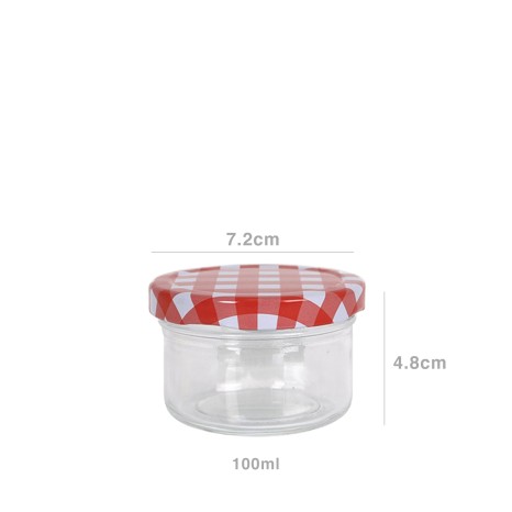 Frasco Hermético com Tampa Rosca Xadrez 100ml 7.2X4.8cm - Image product