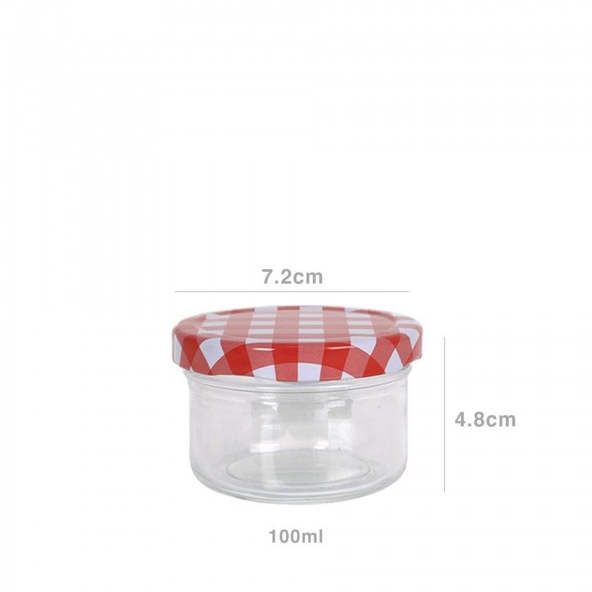 Frasco Hermético com Tampa Rosca Xadrez 100ml 7.2X4.8cm Frasco Hermético com Tampa Rosca Xadrez 100ml 7.2X4.8cm