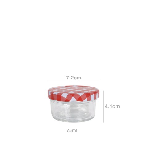 Frasco Hermético com Tampa Rosca Xadrez 75ml 7.2X4.1cm - Image product