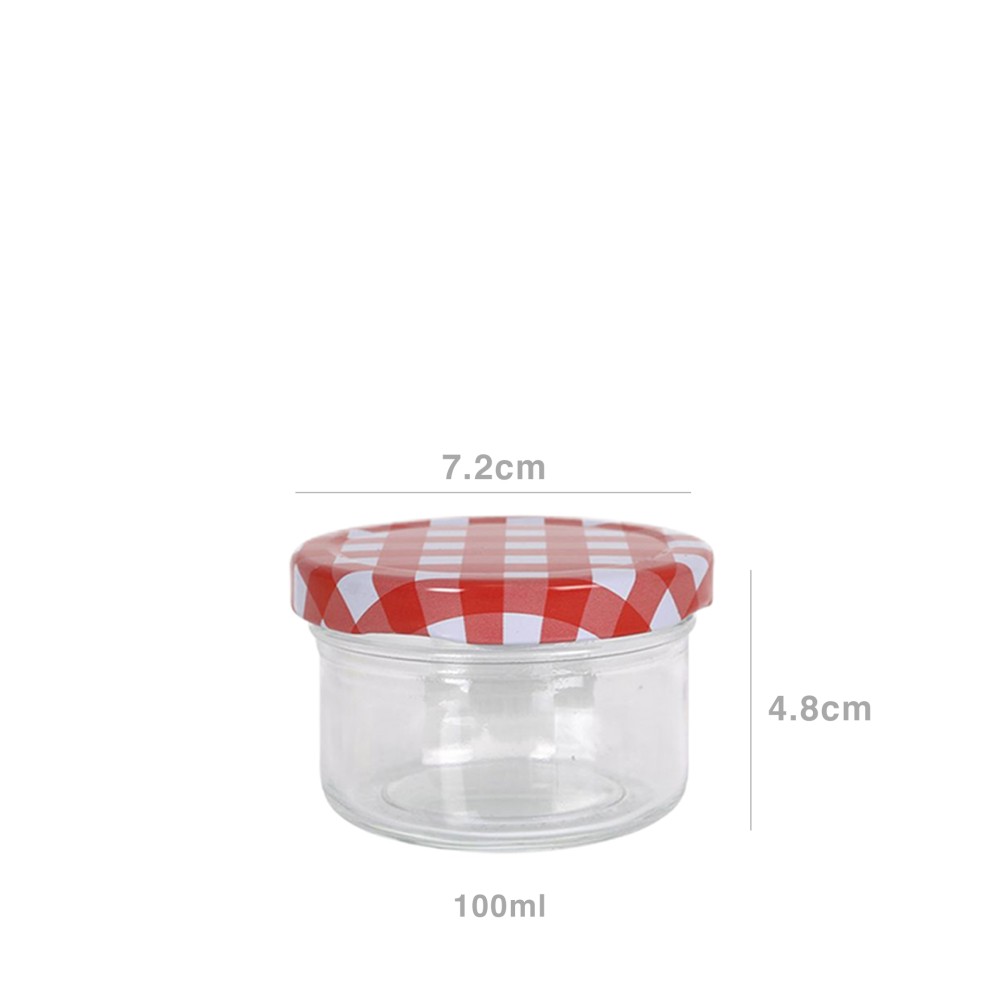 Frasco Herm�tico com Tampa Rosca Xadrez 100ml 7.2X4.8cm