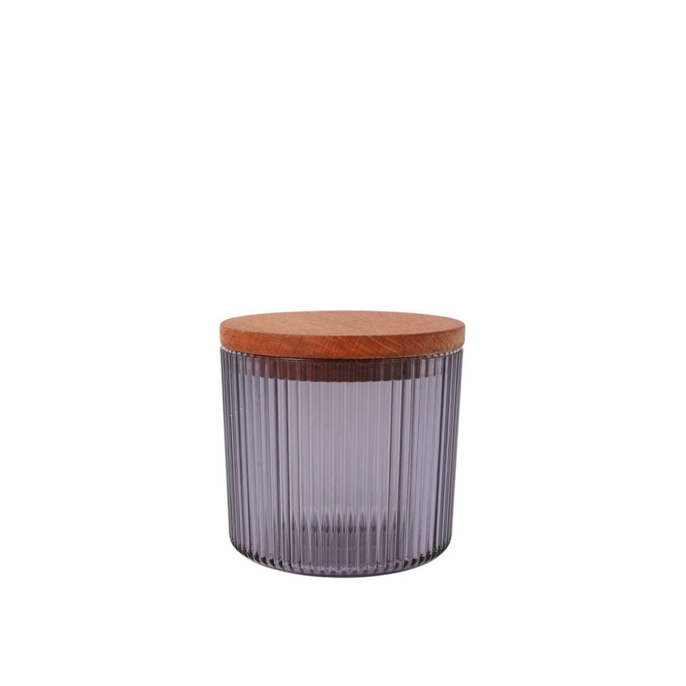 Açucareiro Plástico Linhas Tampa Madeira 330ML