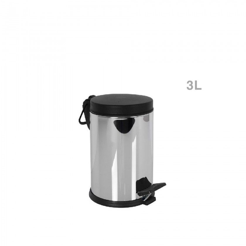 Balde Lixo Metal Tampa Plástico 3L Balde Lixo Metal Tampa Plástico 3L