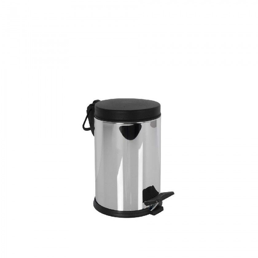 Balde Lixo Metal Tampa Plstico 3L