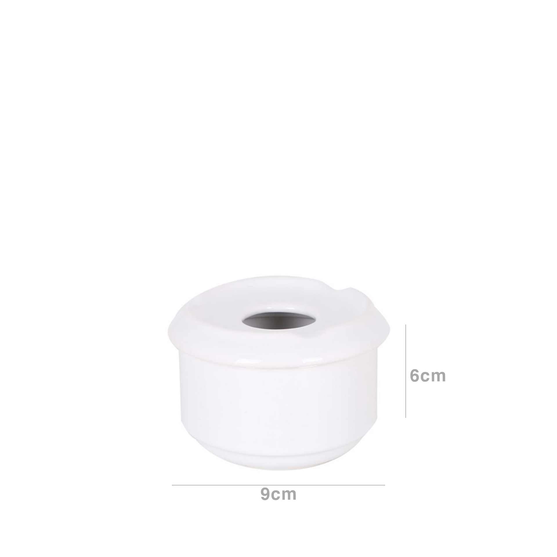 Cinzeiro Água Porcelana Redondo 9X6cm