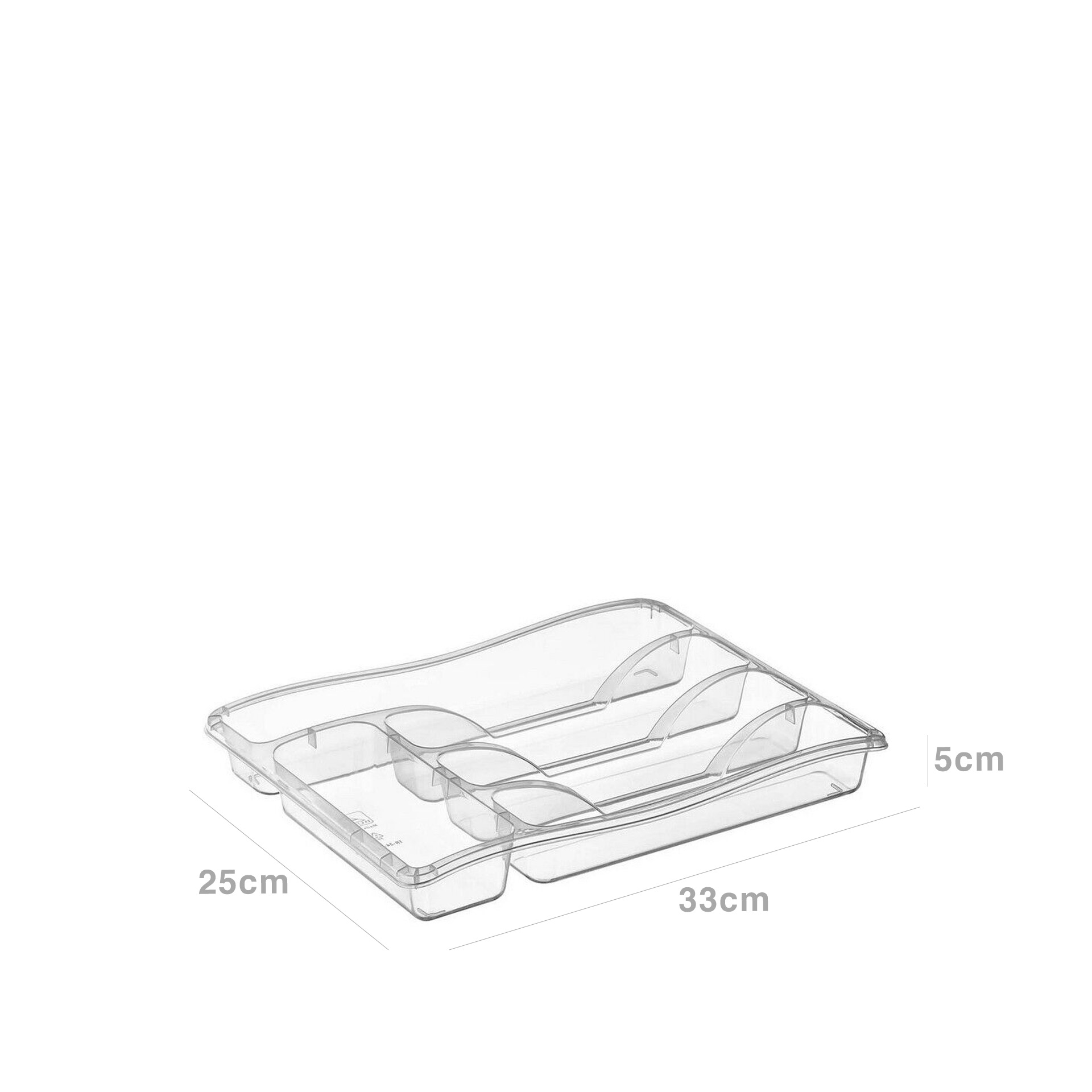 Organizador Talheres Tranparente 33X25X5cm