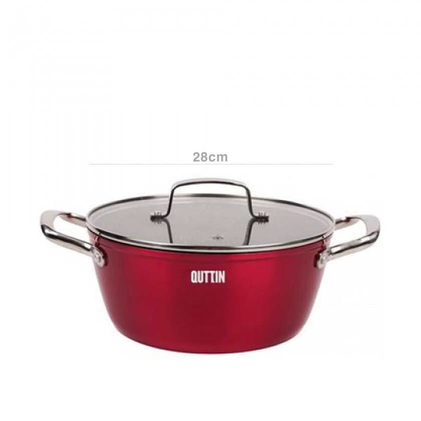 Caarola Majestic com Tampa Vermelha 28cm