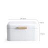 Caixa Pão Metal Retro Branco 30.5X18X18cm Caixa Pão Metal Retro Branco 30.5X18X18cm