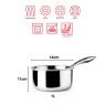 Caçarola Inox / Alumínio Triply com Cabo 1L 14X11cm Caçarola Inox / Alumínio Triply com Cabo 1L 14X11cm