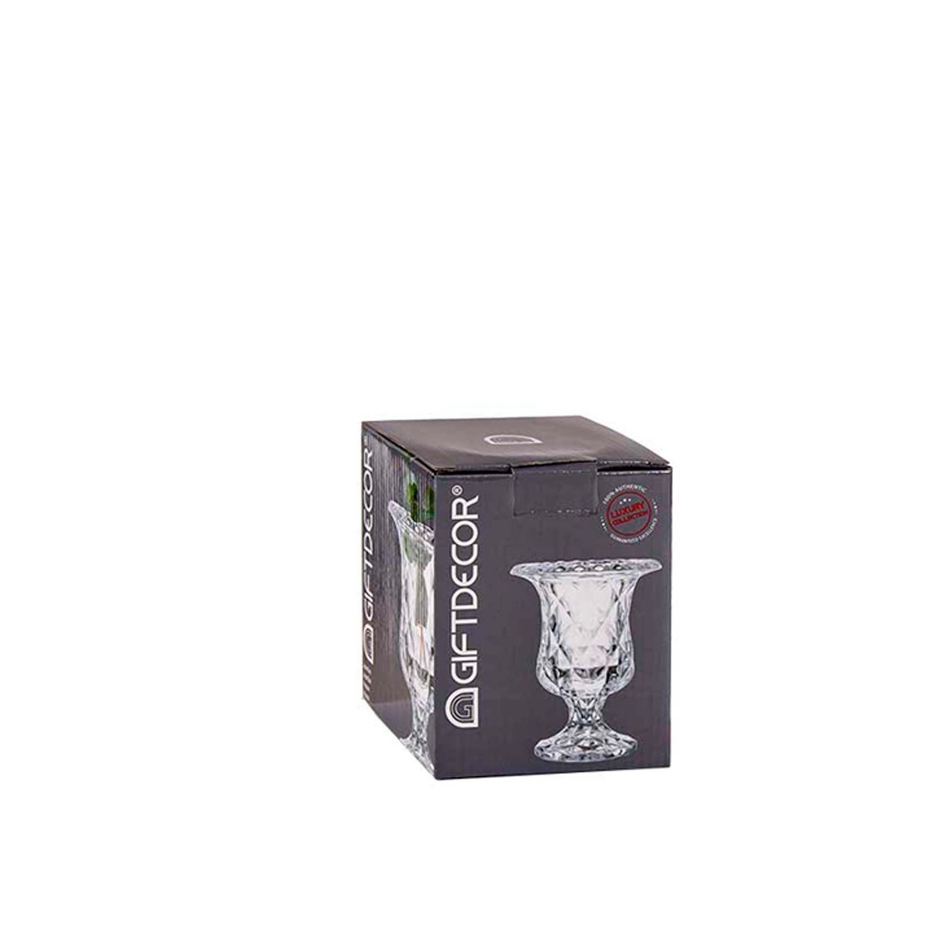 Jarra Vidro com Pé Losangos 14.5cm