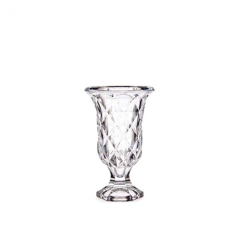 Jarra Vidro com Pé Losangos 23.5cm Jarra Vidro com Pé Losangos 23.5cm