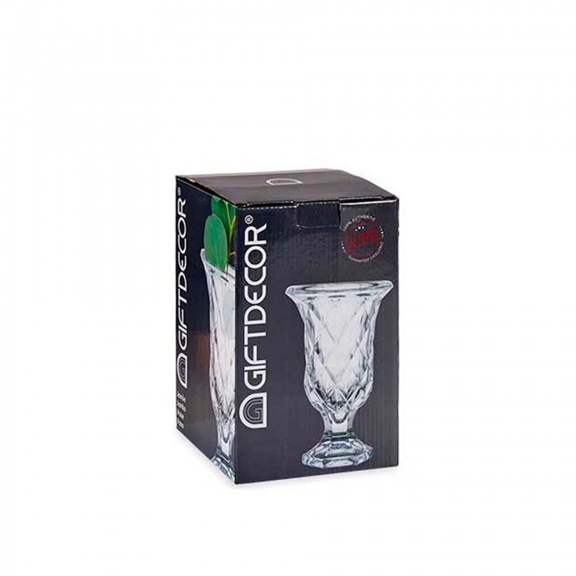 Jarra Vidro com Pé Losangos 23.5cm Jarra Vidro com Pé Losangos 23.5cm