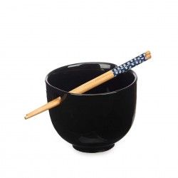 Taa Porcelana Asiatica 13X10.5cm + Pauzinhos 22.6cm