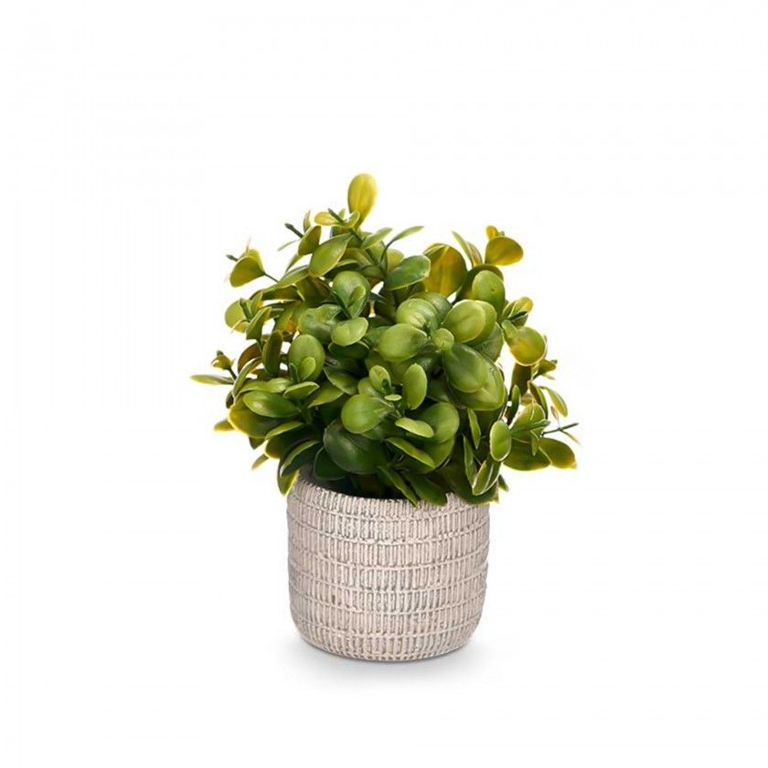 Vaso Planta Artificial Arbusto Redondo 10X18cm