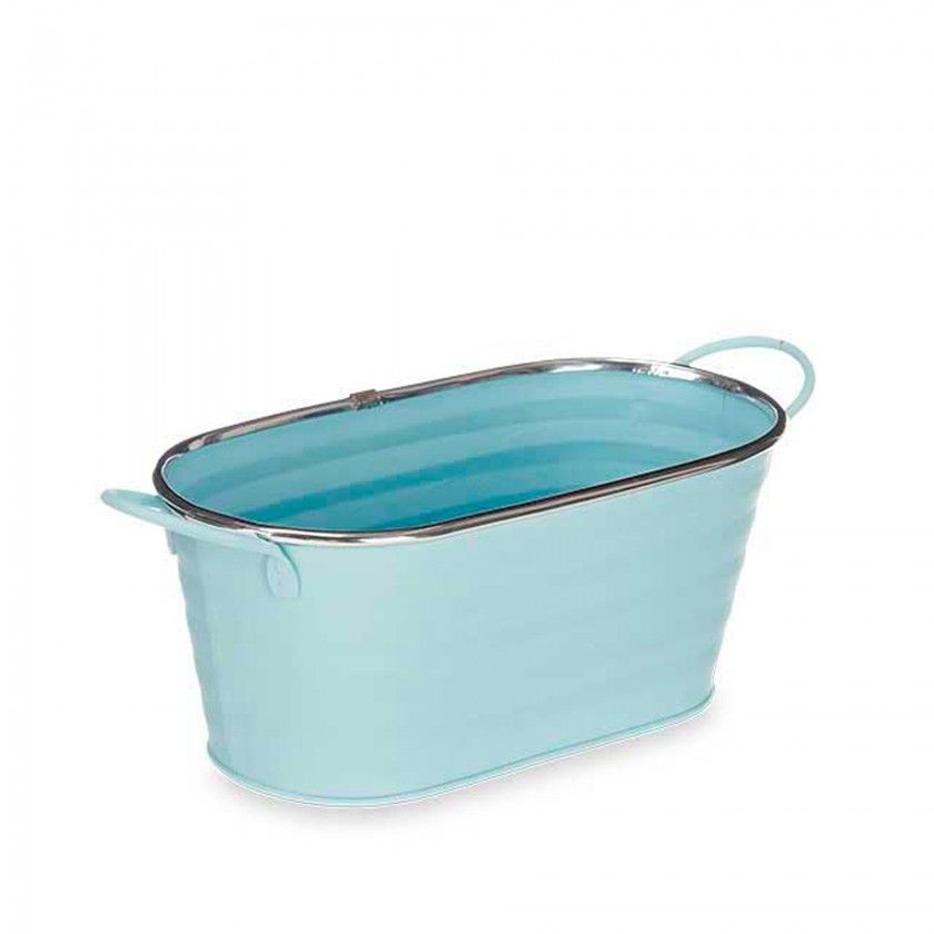 Vaso Metal Fio Prata Oval Cor Sortida 11X27X9cm