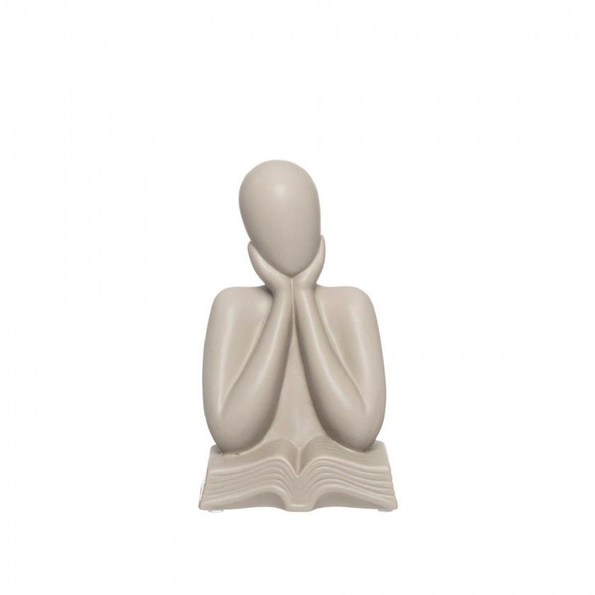 Busto Cermica Livro 12X9.5X20cm