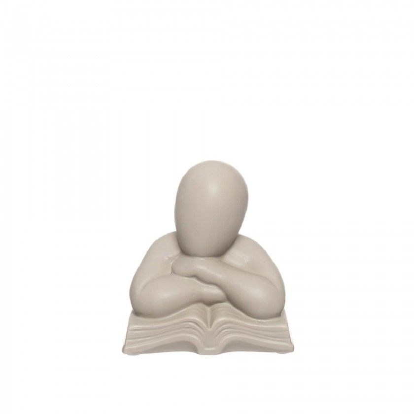 Busto Cermica Livro 12X9X13cm