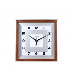 Relgio Parede Timemark Quadrado Castanho 30X30cm