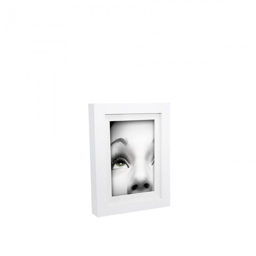 Porta Foto Madeira Retangular Branco