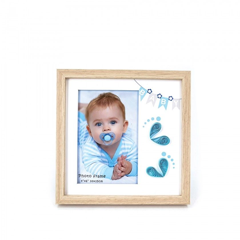 Porta Foto Infantil Azul 10X15cm