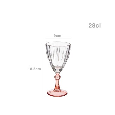 Copo Picotado Exotic com Pé 28cl Pack 6