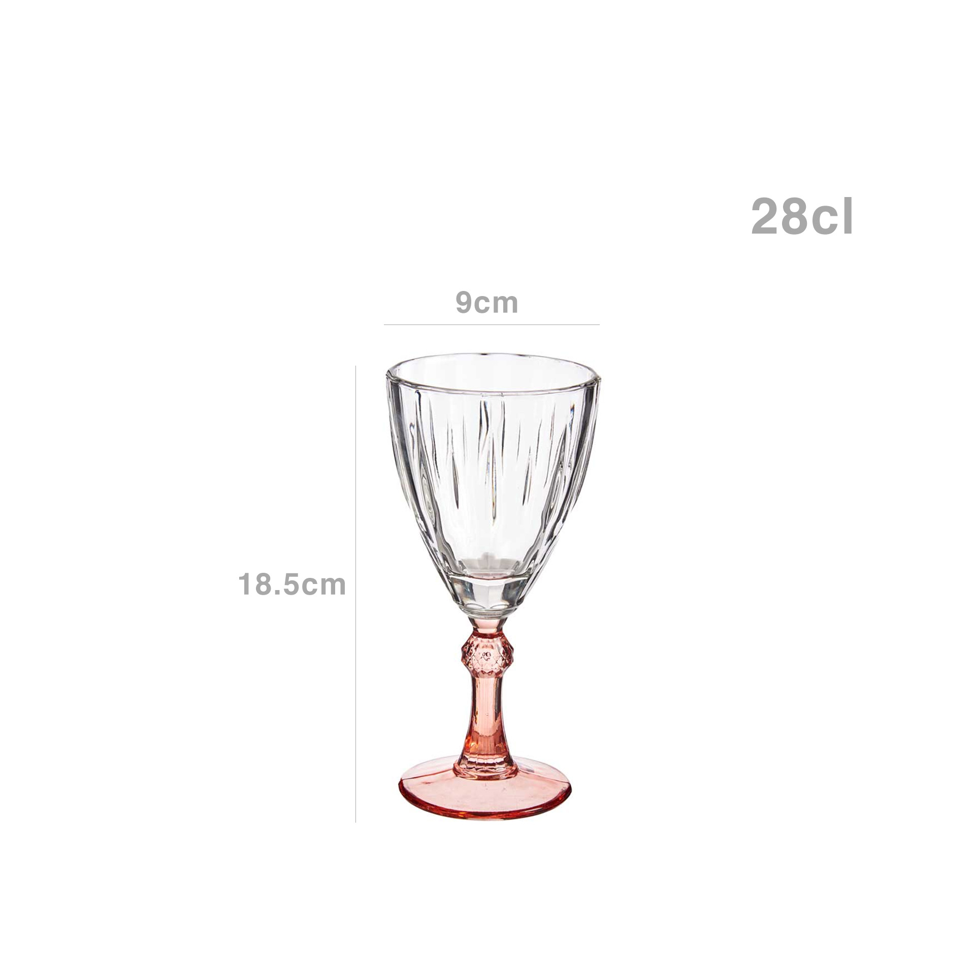 Copo Picotado Exotic com Pé 28cl Pack 6