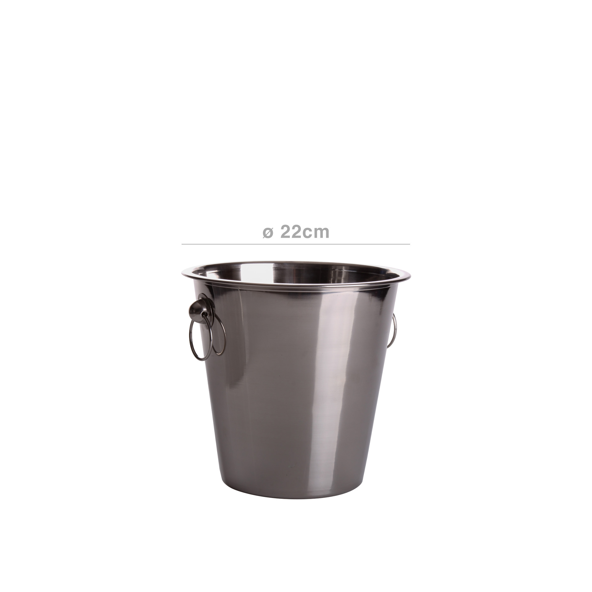 Balde Gelo Inox com Argolas 22cm