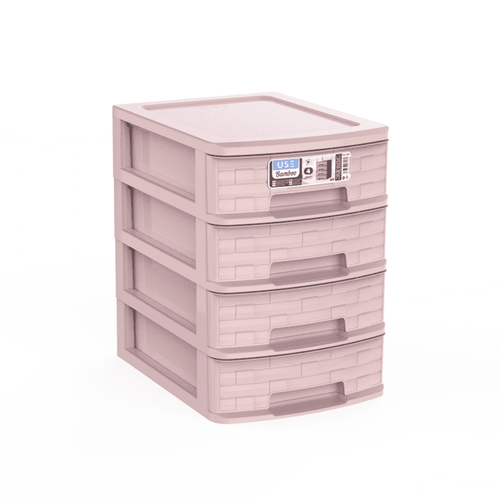 Caixa Organizadora Bamboo 4 Gavetas A4 35X26X37cm