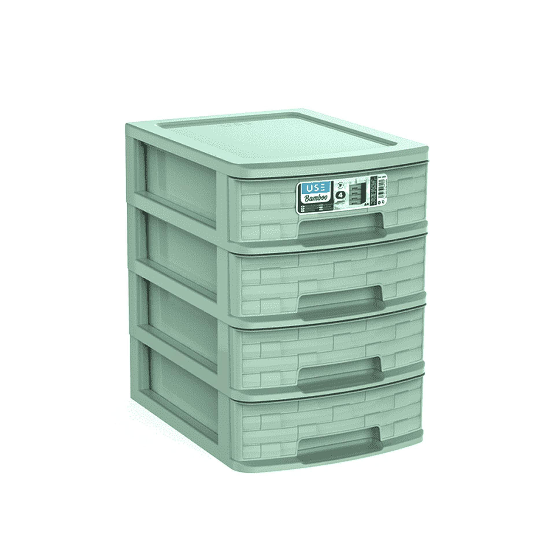 Caixa Organizadora Bamboo 4 Gavetas A4 35X26X37cm