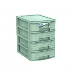 Caixa Organizadora Bamboo 4 Gavetas A4 35X26X37cm