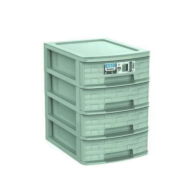 Caixa Organizadora Bamboo 4 Gavetas A4 35X26X37cm