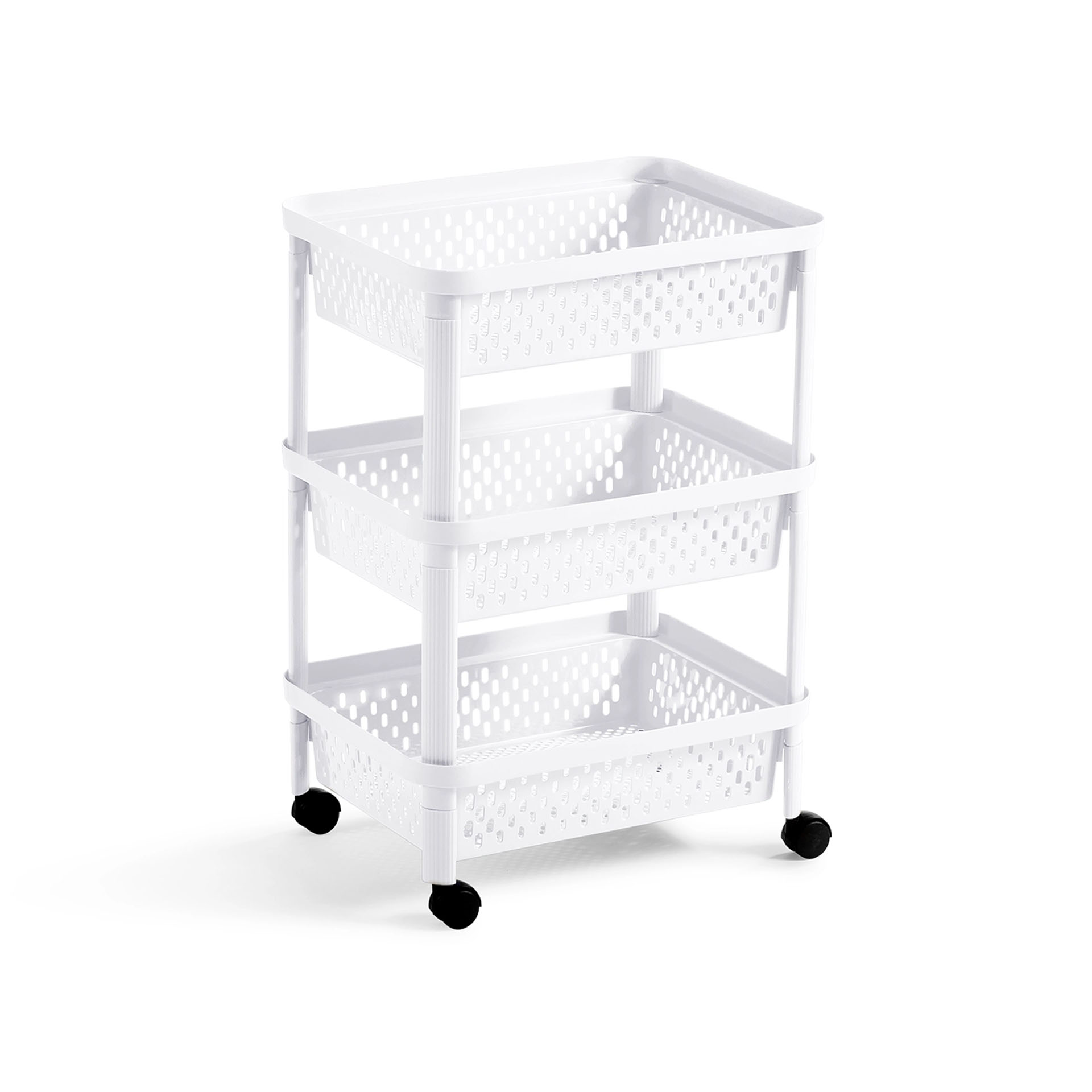 Carrinho Multifunções com 3 Cestos 40X30X58cm