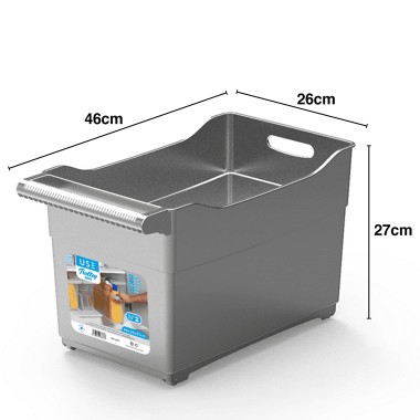 Organizador Trolley Cinza 46X26X27cm