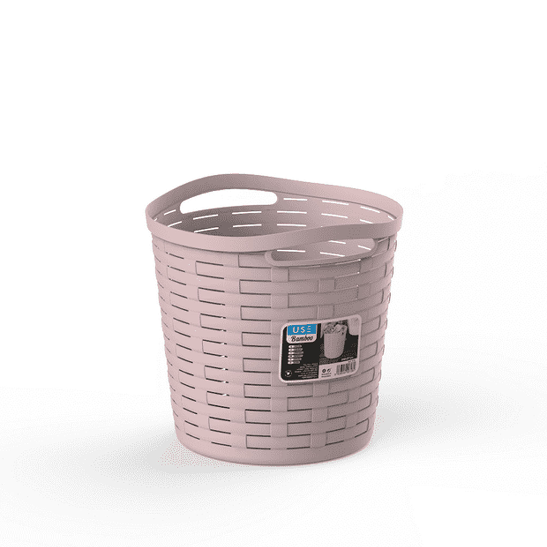 Cesto Multiusos Bamboo com Asas Pastel 30L 39X37cm
