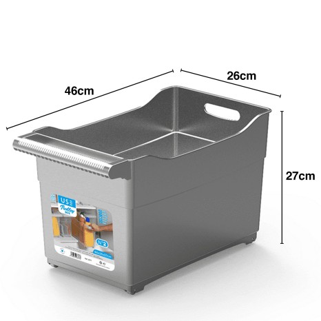 Organizador Trolley Cinza 46X26X27cm - Image product
