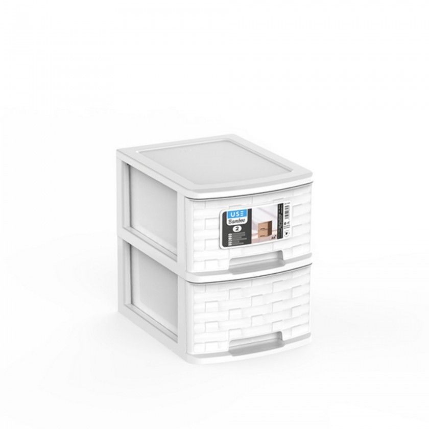 Caixa Organizadora Bamboo A4 2 Gavetas 35X26X33cm