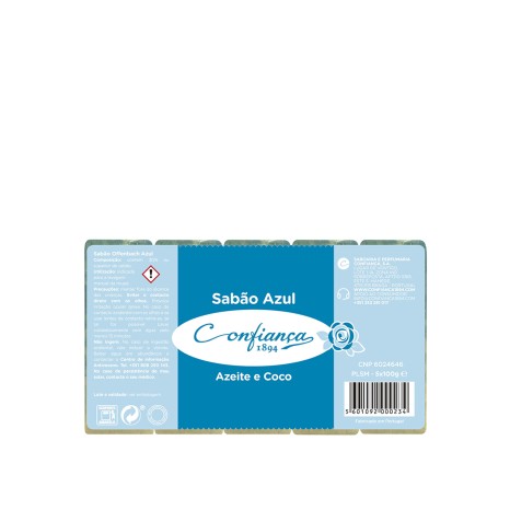 Sabão Confiança Barra Azul Pack 5X100gr - Image product