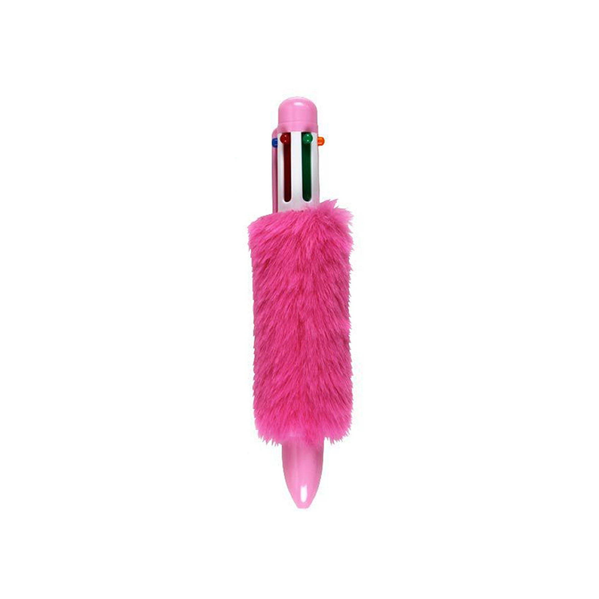 Caneta com Pelos 6 Cores