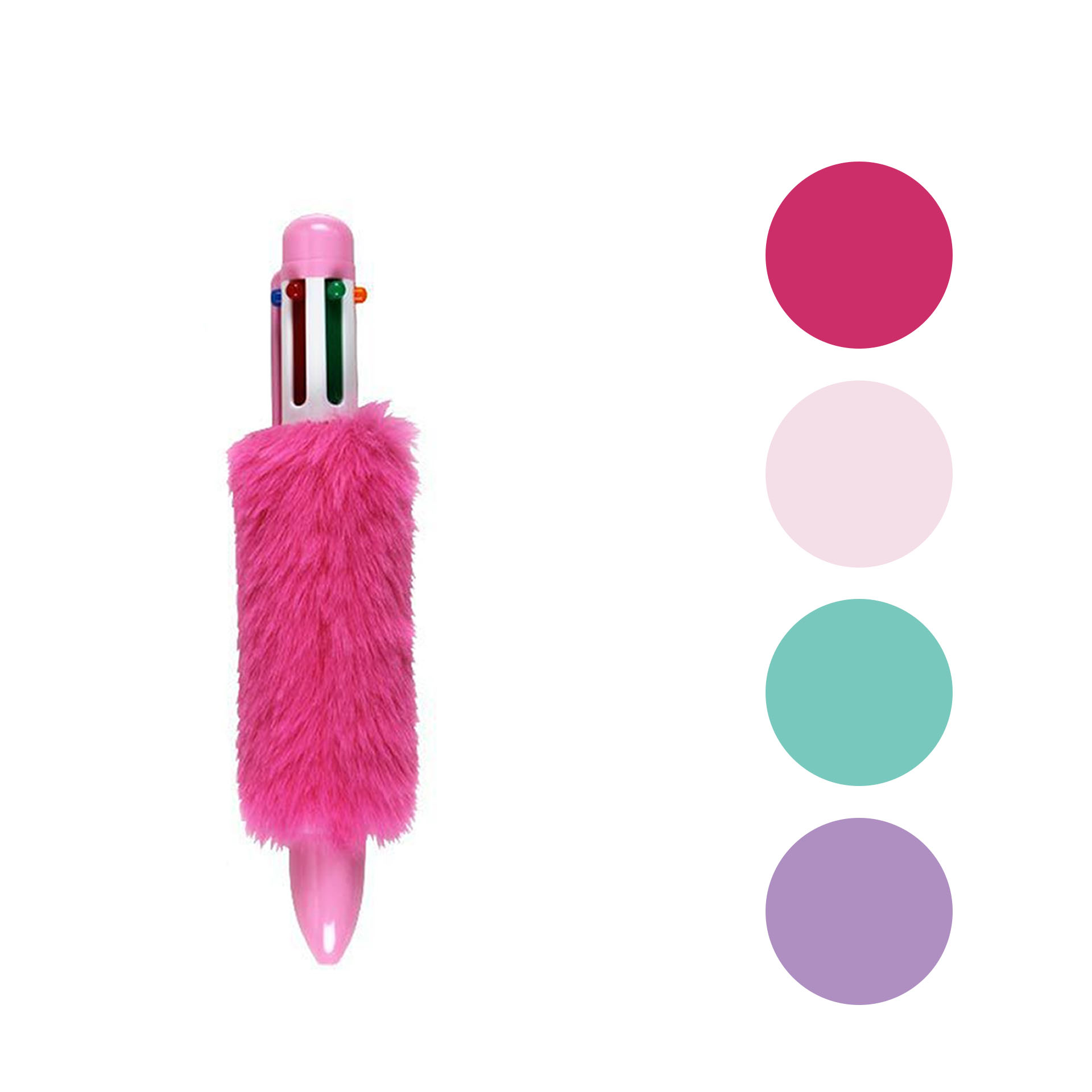 Caneta com Pelos 6 Cores