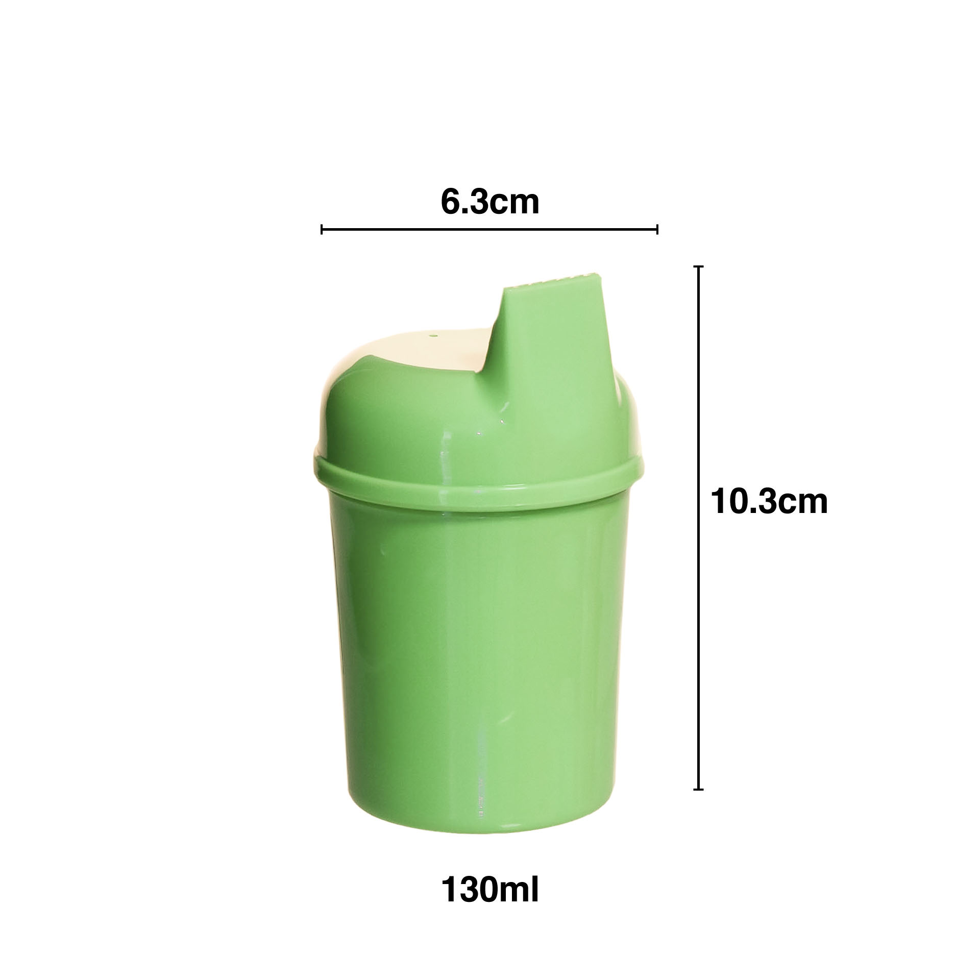 Copo Biberon Plástico 130ml 6.3X10.3cm